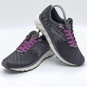 Brooks Glycerin 17 Womens Size 7.5 Black Purple Running Athletic Sneaker Shoes